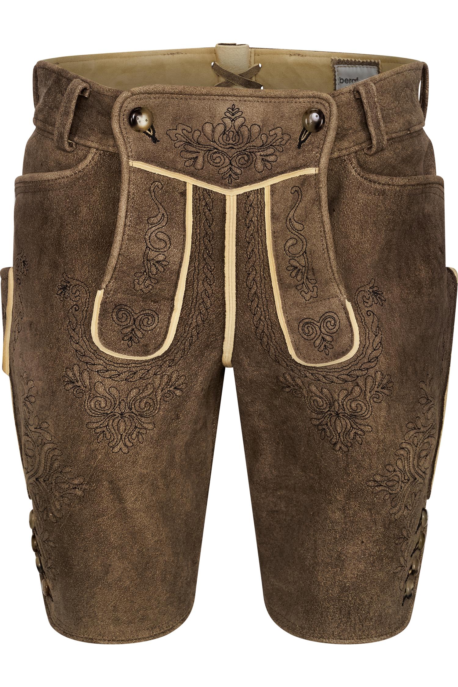 Hirschlederhose Hochries von Bergfeuer in Grau Lederhose Hochries von Stockerpoint in Grau